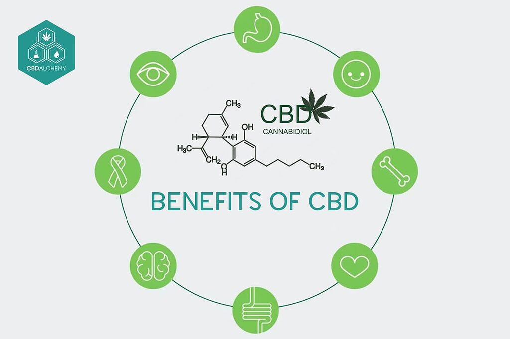 Benefits of CBD: relief from anxiety, pain, inflammation and sleep problems.