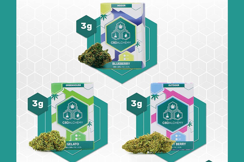 Diversify your CBD experience with our 9g Sampler Pack. Alchemy Berry, Gelato, and Blueberry.