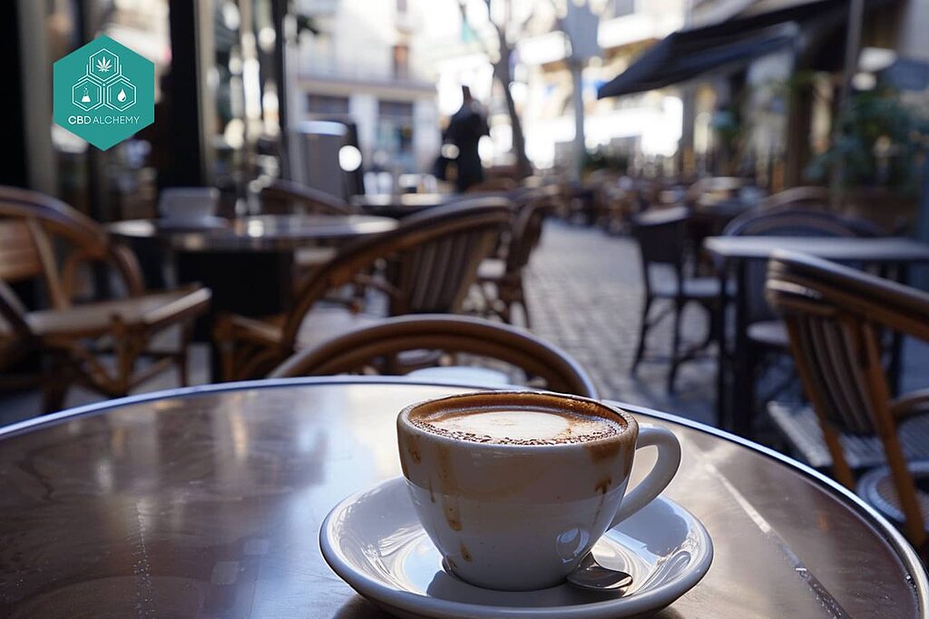 El aroma del mejor café en las tiendas CBD Madrid cerca de ti.
