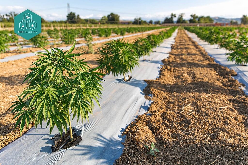 Culture biologique du chanvre : des fleurs de CBD sans pesticides.