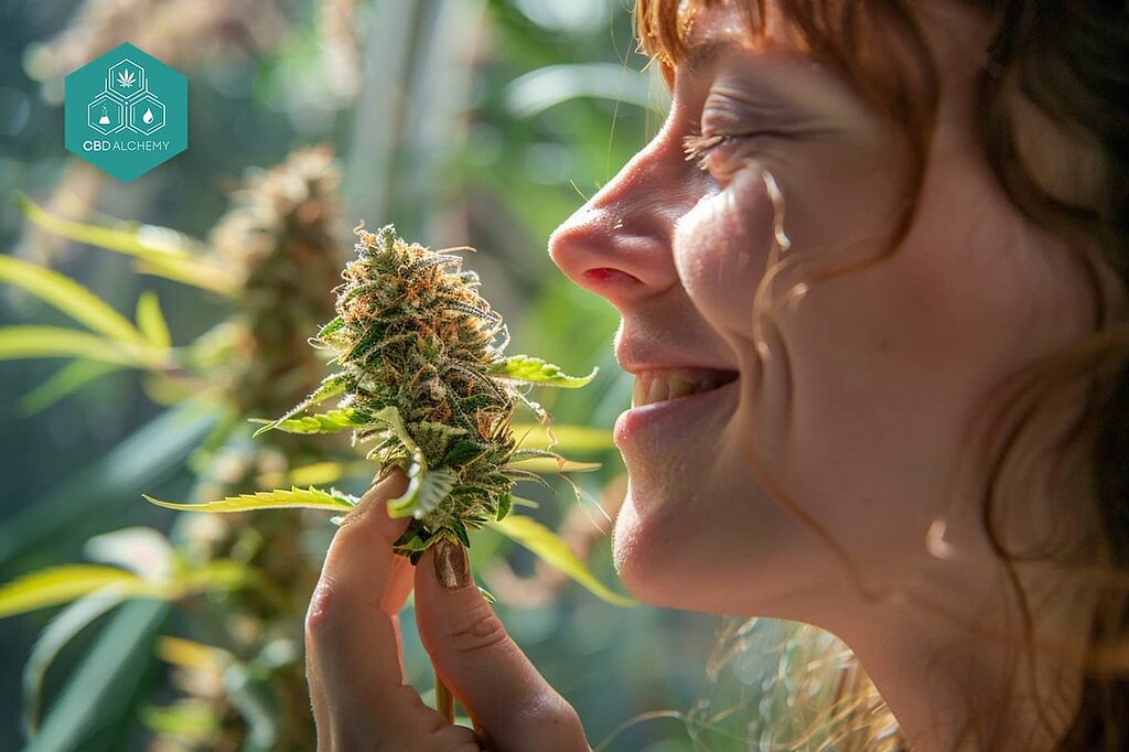 Cime di Cannabis sativa: effetti energizzanti e aromi di agrumi per un prodotto migliore.