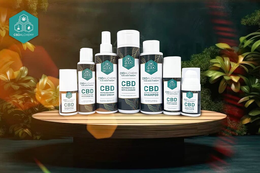 Application topique de produits à base de cannabidiol.