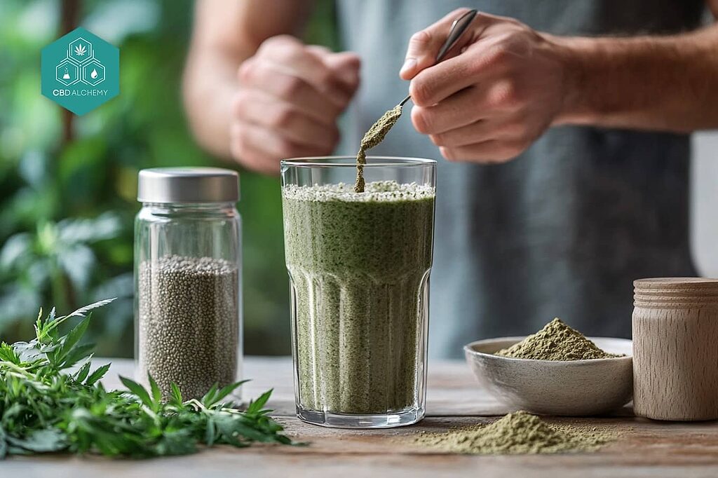 Mejora tu salud con proteína de cáñamo rica en fibra.