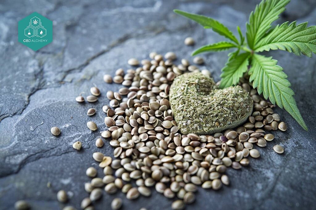 Hemp seeds: vegetable superfood.