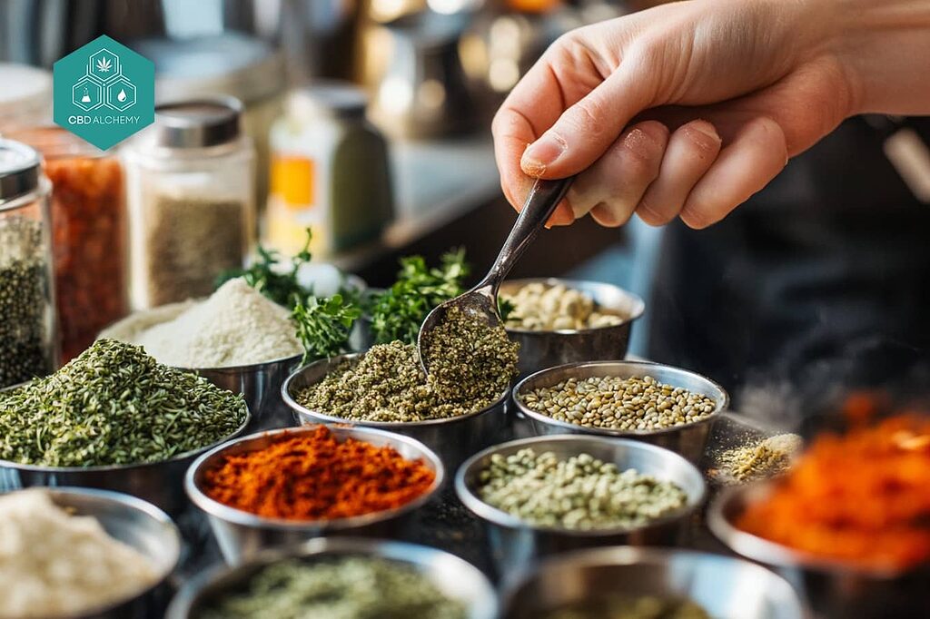 Cocina saludable con proteína de cáñamo.