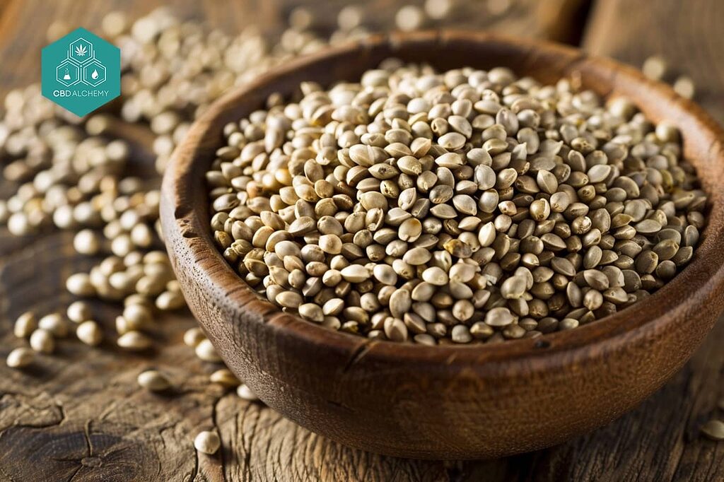 Hemp seeds for a balanced diet.