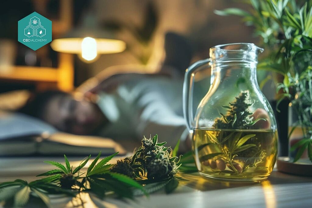 Infusion of marijuana leaves for tea