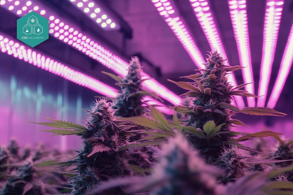 Sistema de iluminación LED para cultivo óptimo en espacios urbanos.