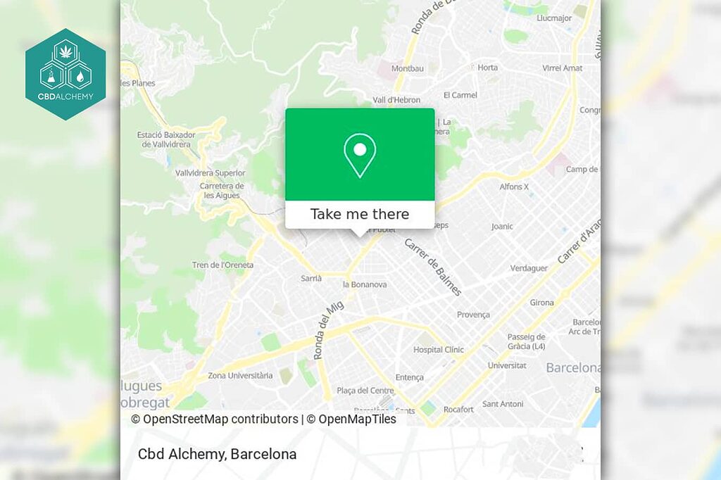 Alchemy CBD store locator in Spain.