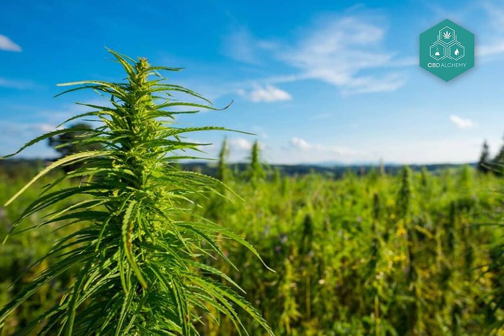 Coltivatori di marijuana Kush in un campo.