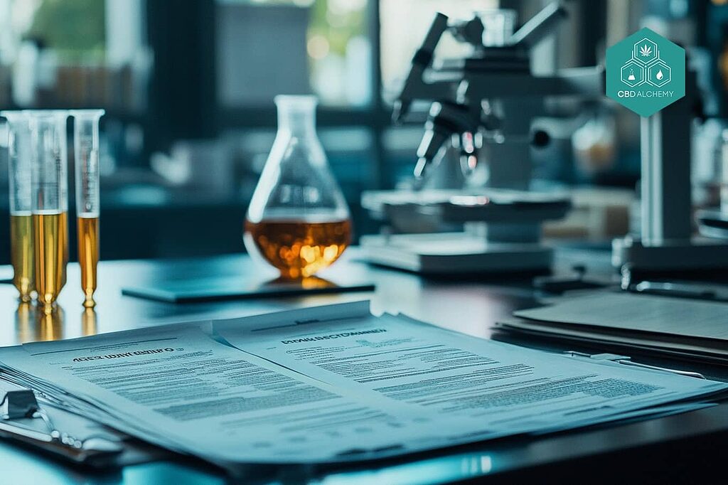 Certificate of CBD analysis showing full cannabinoid and terpene profile.