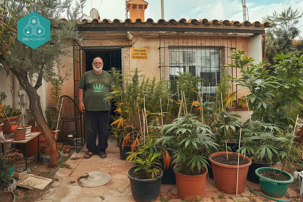 Vorteile des Selbstanbaus von Marihuana, mit Pflanzen im Wachstum.