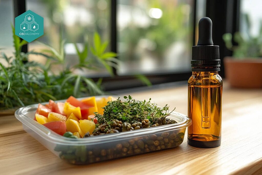 CBD as a complement in a balanced diet.