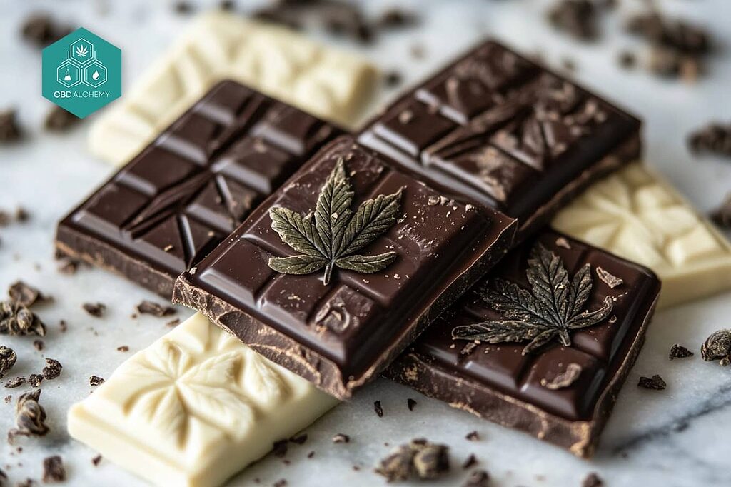 Delicious CBD edibles, such as jelly beans or chocolates.