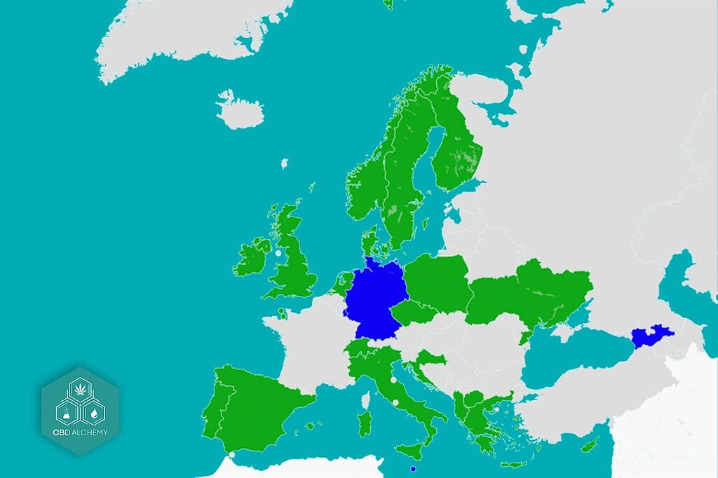 Carte de la légalité du haschisch CBD en Espagne.