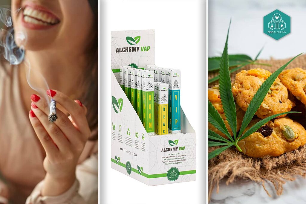 Different methods of consuming CBD flowers.