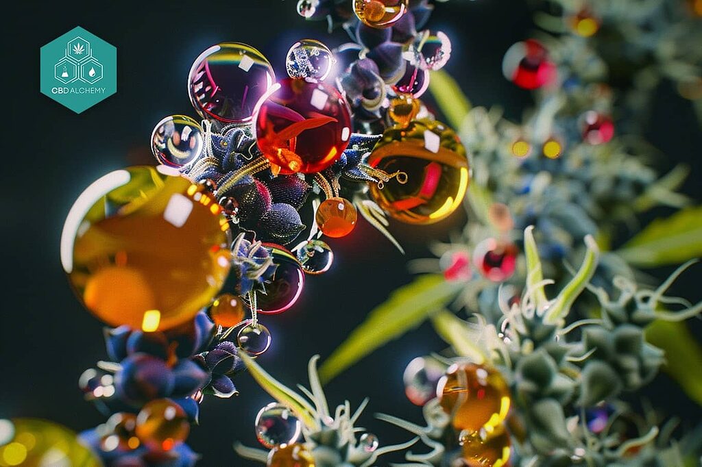 Terpenes are aromatic organic compounds responsible for the characteristic aroma and flavor of cannabis, as well as contributing significantly to its therapeutic effects.