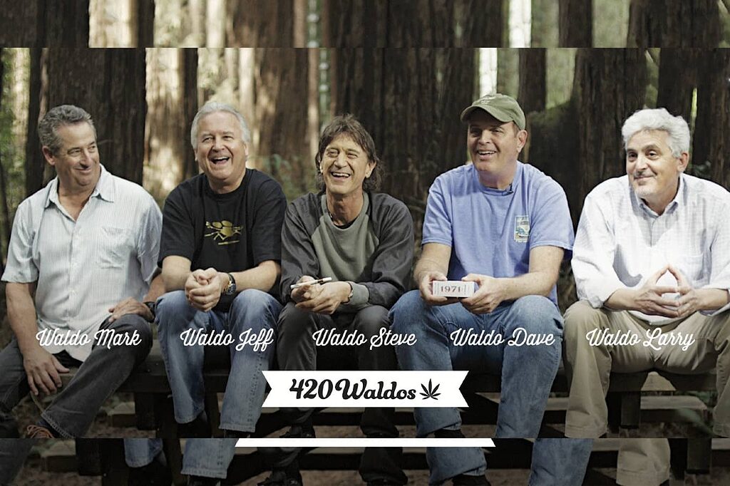 I Waldos nel 1971: Steve Capper, Dave Reddix, Jeffrey Noel, Larry Schwartz e Mark Gravich, creatori del codice 420 alla San Rafael High School, California.