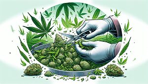 Der Prozess der Trocknung von Marihuana-Knospen