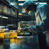 Labor, das die CBD-Qualität mittels Chromatographie analysiert.