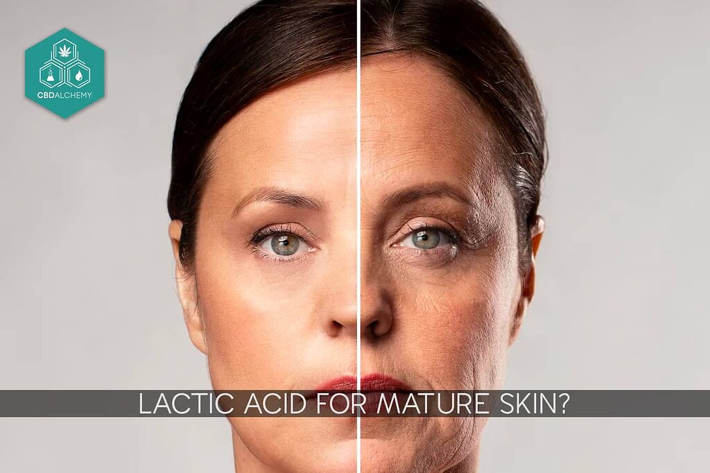 Lactic acid in anti-aging serums: A gentle exfoliator for mature skin, revealing a brighter, more youthful complexion.