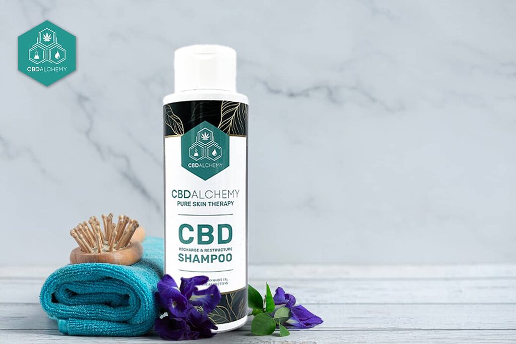 Soothe and revitalize: the magic of CBD Alchemy shampoo on irritated scalps.