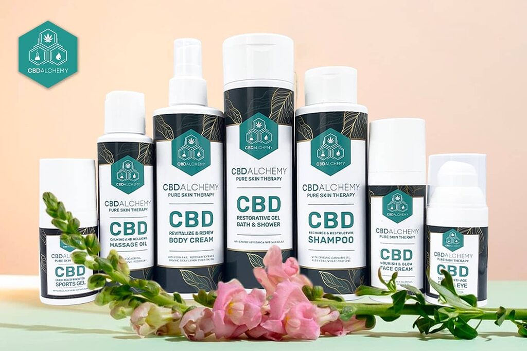 Explore the rejuvenating range of CBD topicals and skincare products in the heart of CBD Barcelona.