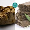 Hashish and chocolate: two forms of cannabis resin compared.