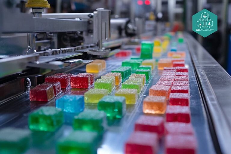 Premium CBD gummies production line for white label partners.