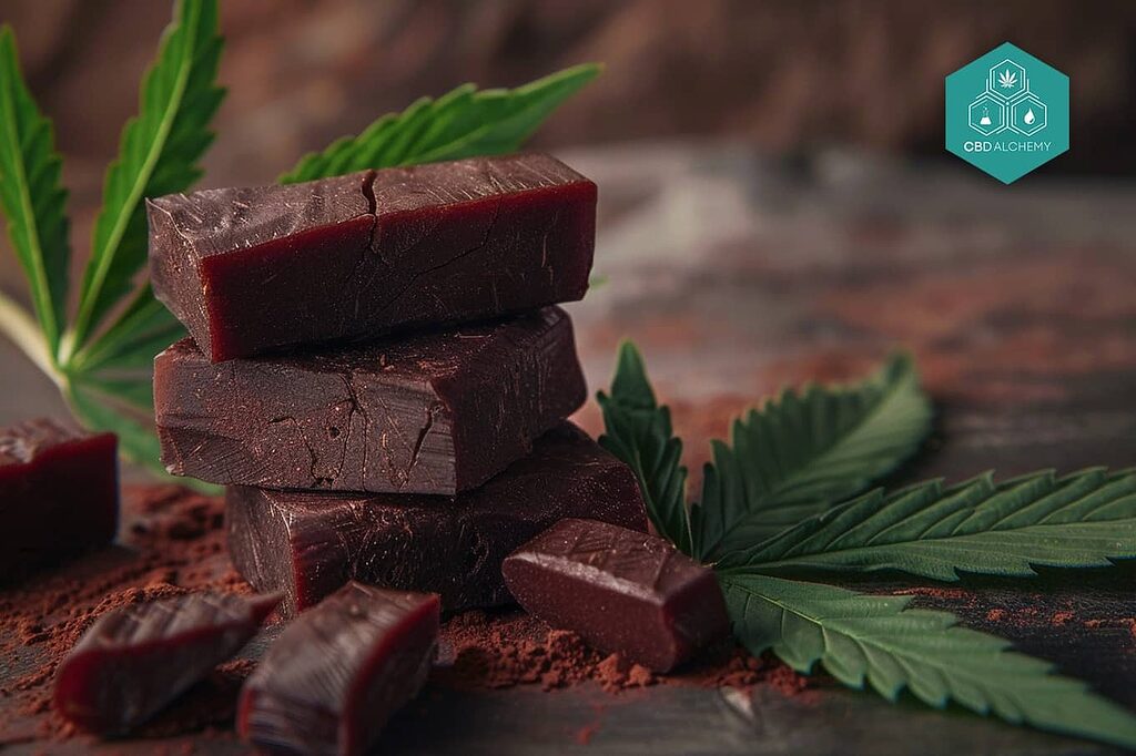 Hand-pressed Red Lebanese Hash showcasing its distinctive reddish-brown hue.